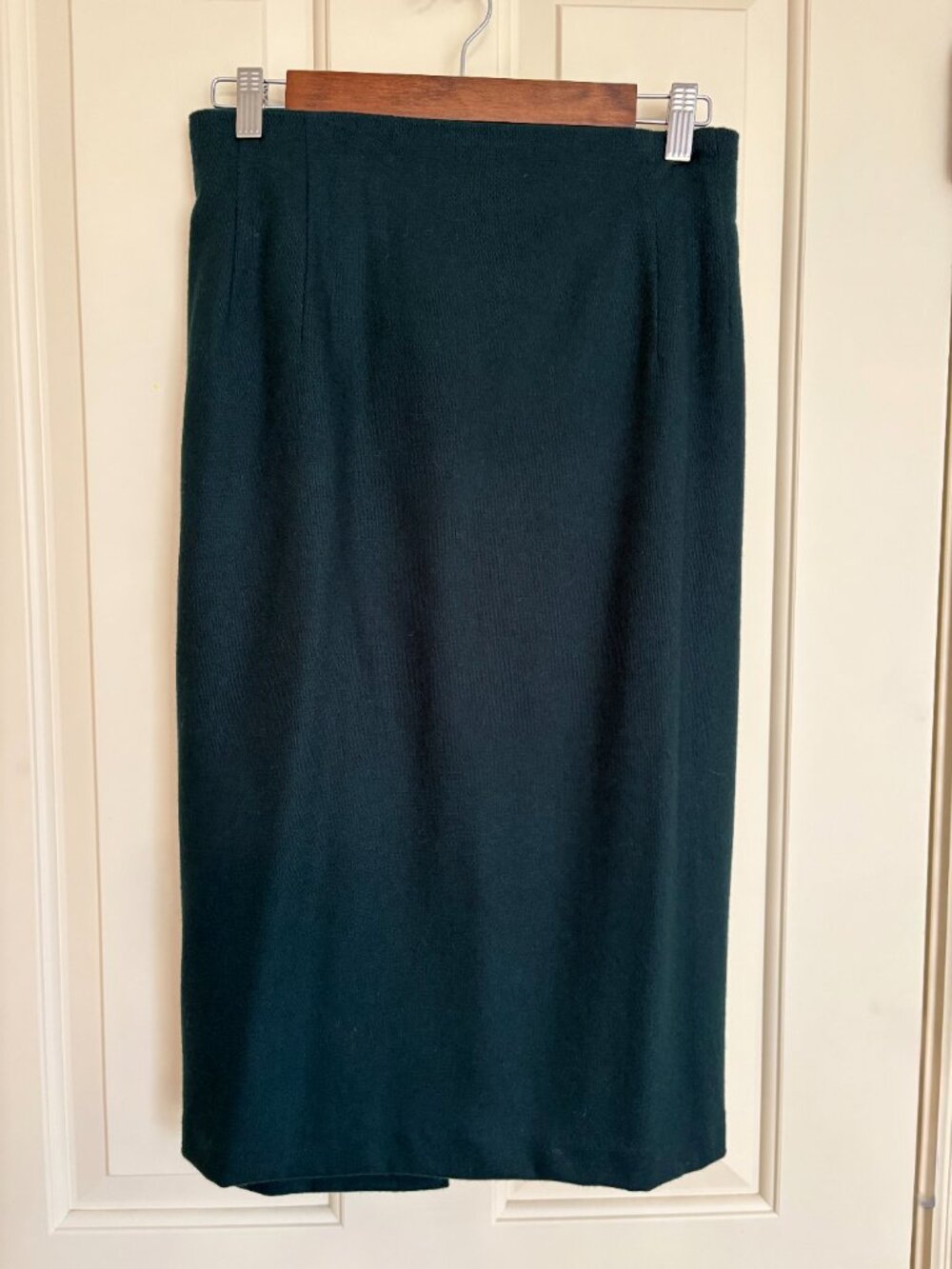 Vintage Sag Harbor Hunter Green 100% Wool Skirt 20W Plus